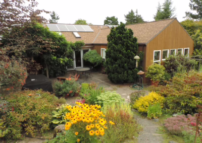 Home with solar panels on the roof