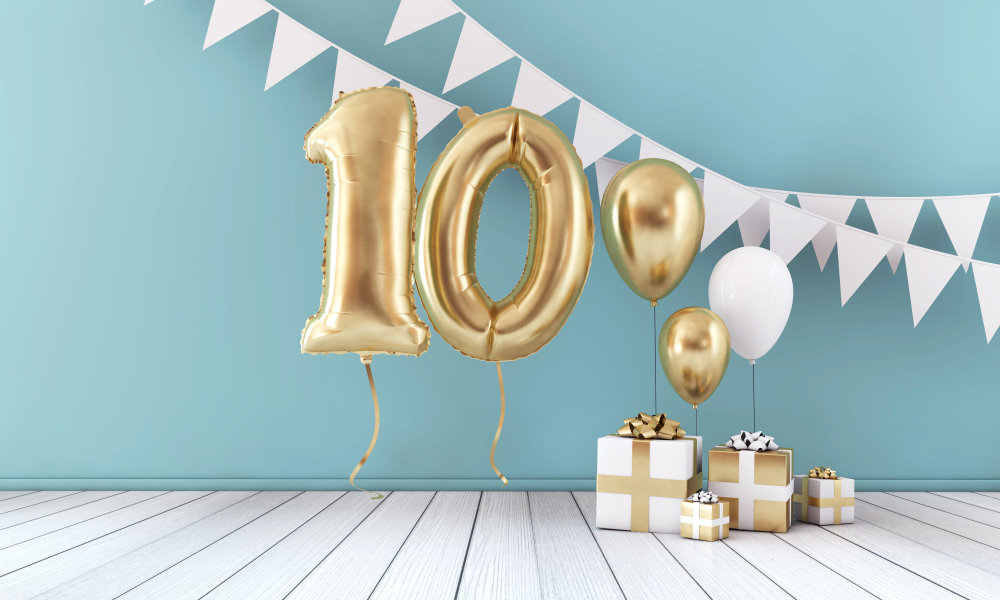 We're celebrating our 10-year anniversary!