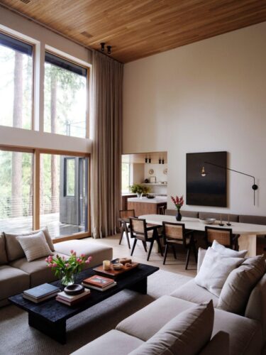 photo of a net-zero remodeled living room