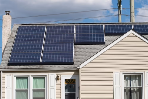 home with solar panels