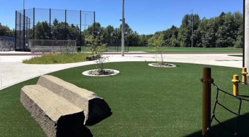 Photo of the Lake Oswego Middle School grounds and basedball field