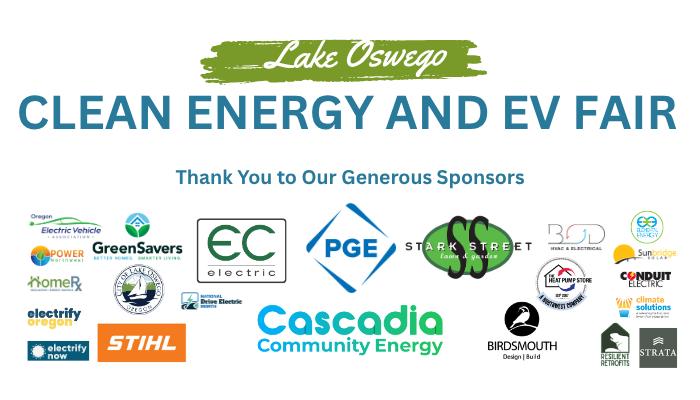image displays the logos of the sponsors of the 2026 Clean Energy and EV Fair